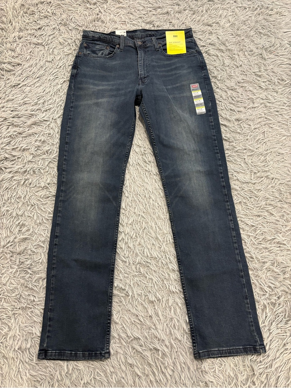 NEW Levis 514 Flex Jeans Mens Size 34x34 Blue Denim Straight Leg Pockets Stretch